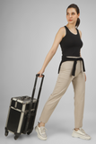 Fashionable & Practical Travel Pants For Ladies In Beige Colour