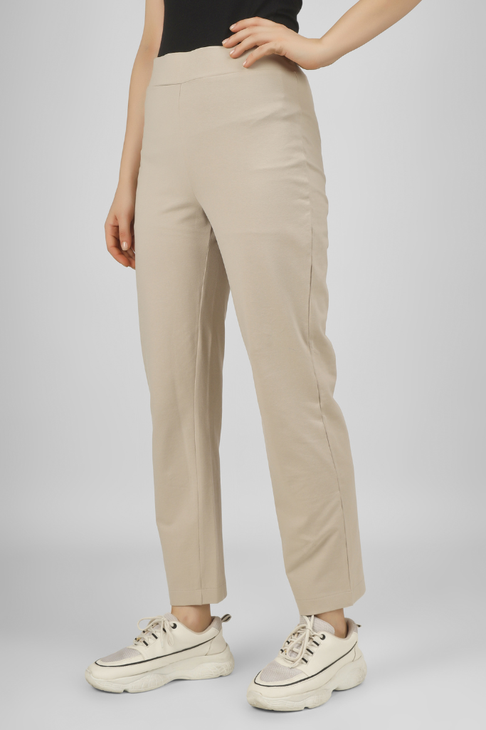 Beige Bare Essentials Pants For Women / Travel Pants For Ladies Women