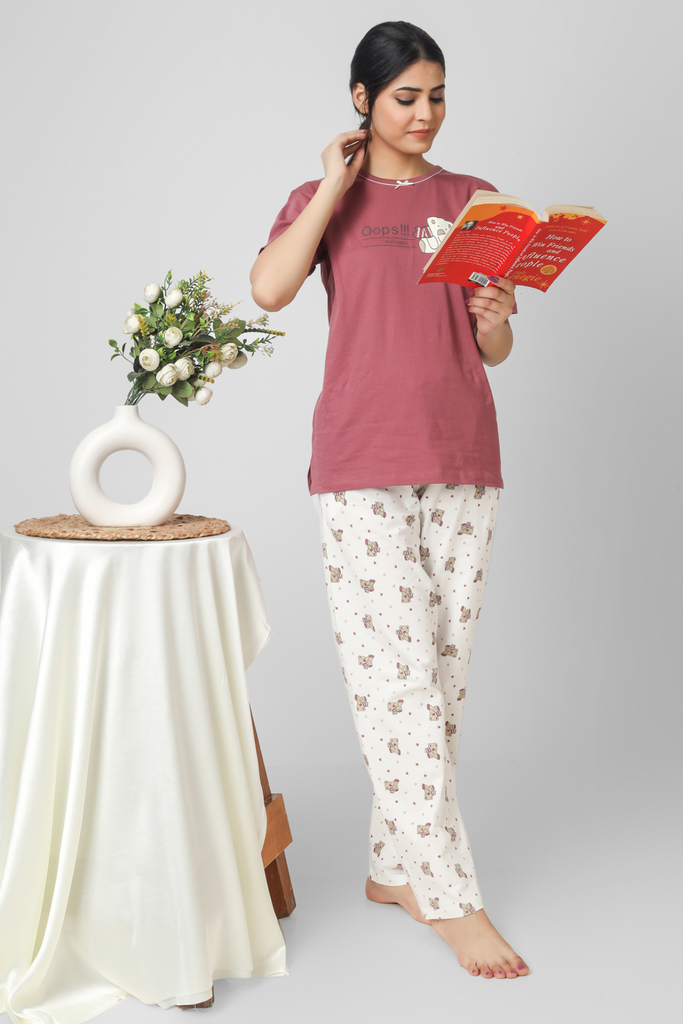 Blissful Oopsie Pyjama Set / Nightsuit / Nightwear / Loungewear / Sleepwear For Women
