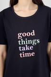 Good Things Take Time Short Nighty / Nightsuit / Nightwear / Loungewear / Sleepwear For Women