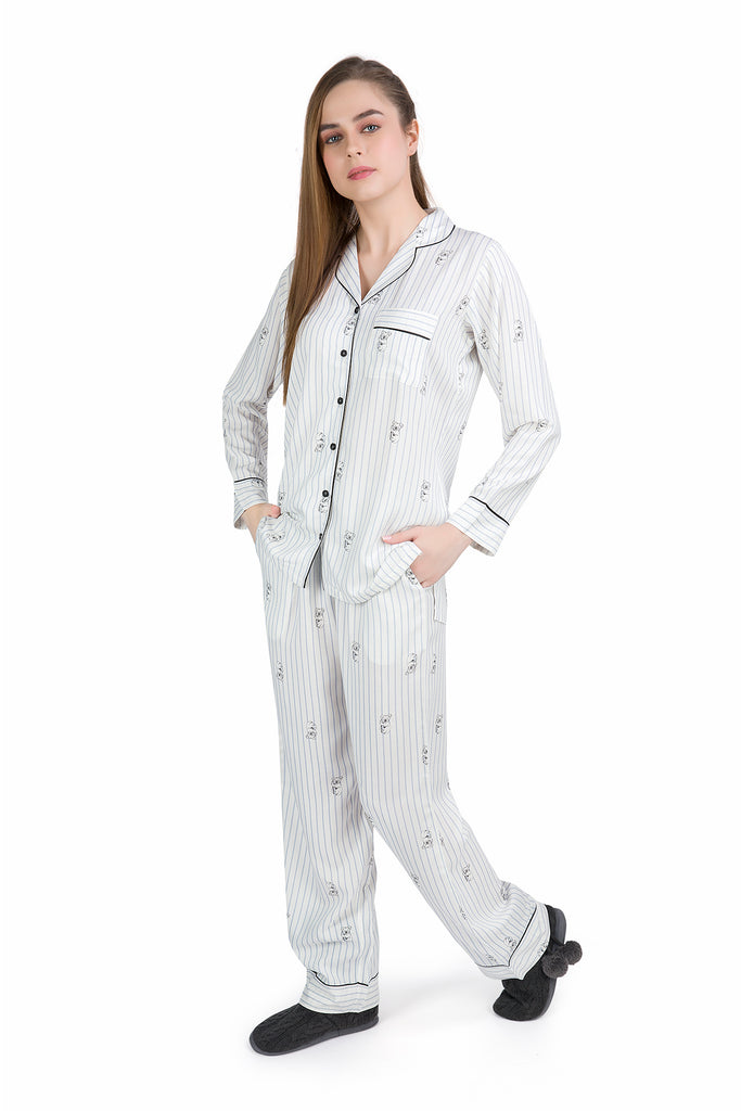 Striped Teddy Pyjama Set
