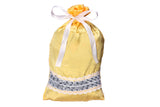 Luxury Satin with Lace Lingerie Bag (Sunflower Yellow )