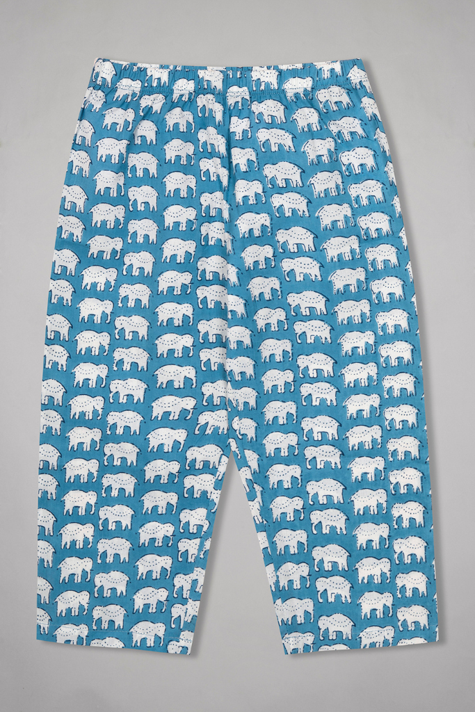 Blue Elephant Oasis Kurta Pyjama Set  /  Nightsuit / Nightwear / Sleepwear / Loungewear For Kids, Girls, Boys