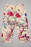 Cream Blossom Flock Kurta Pyjama Set  /  Nightsuit / Nightwear / Sleepwear / Loungewear For Kids, Girls, Boys