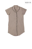 Mink Twilight Blush Buttoned- Down Nighty