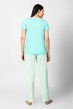 Dainty Lace Aqua Pj set