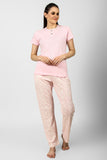 Dainty Lace Pink Pyjama Set