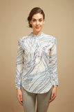 Blue Abstract Top